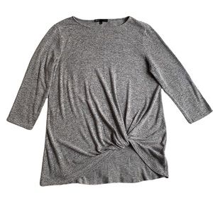 Gibson Gray Cozy Twist Front Pullover